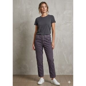 James Perse Pants Womens 2 Blue  Gray Moto Jogger Cotton‎ Modal Ankle Zip
